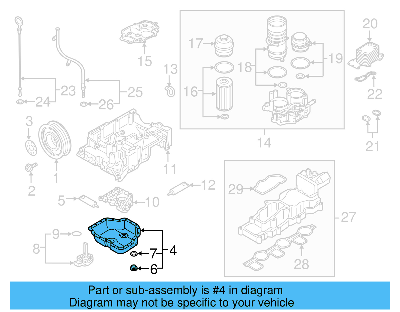 Oil Pan 059-103-602-F - View 7