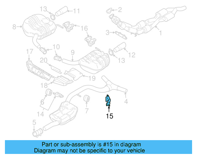 Exhaust System Hanger Bracket 5N0-253-461 - View 8