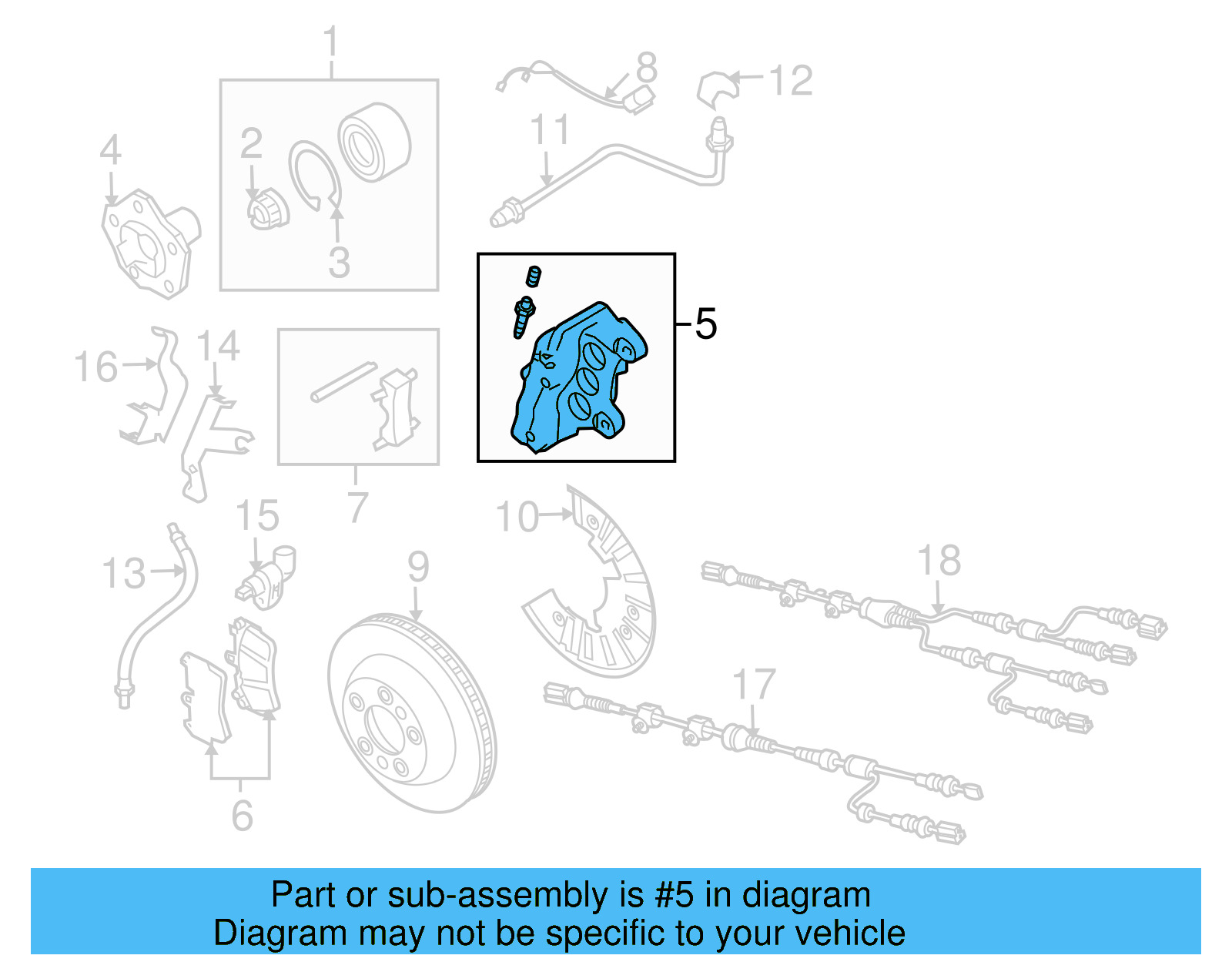 Caliper 7L6-615-123-T - View 7