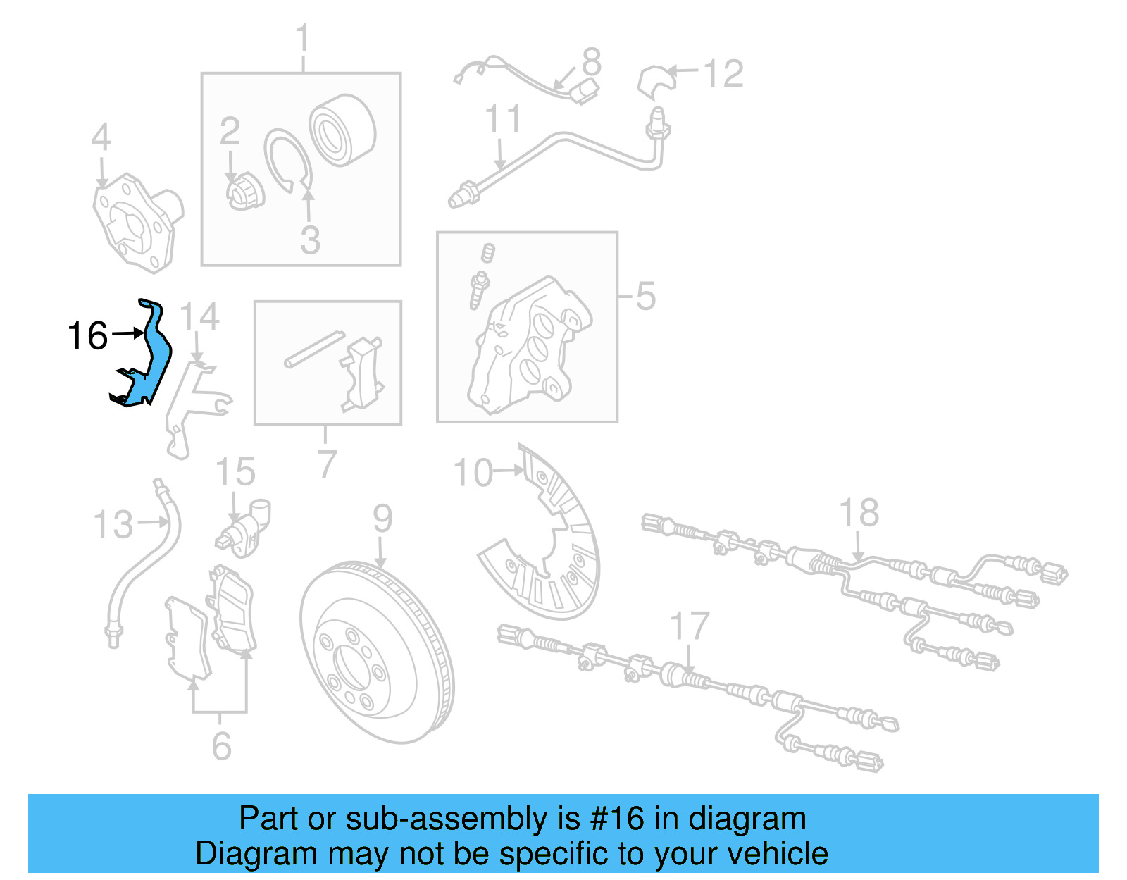 ABS Sensor Bracket 7L6-614-514-B - View 3