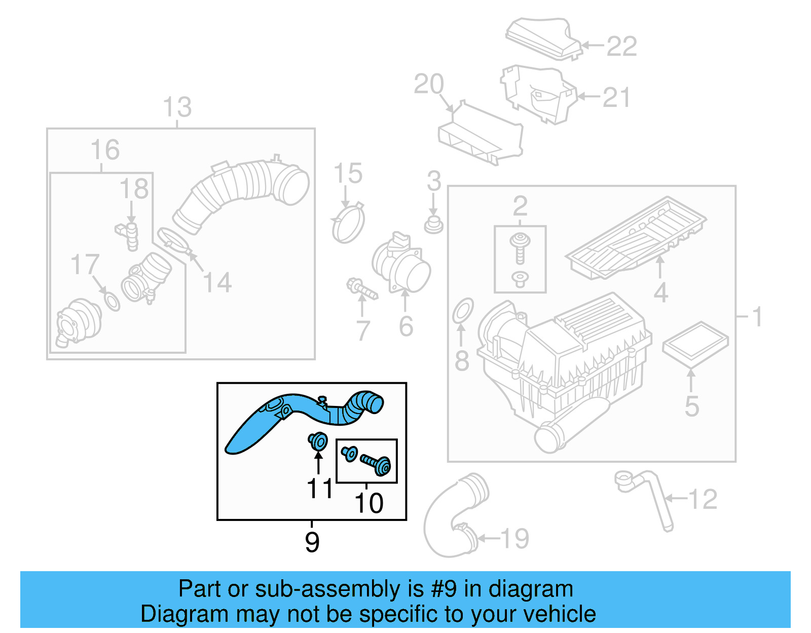 Intake Pipe 1K0-129-565-AE - View 8