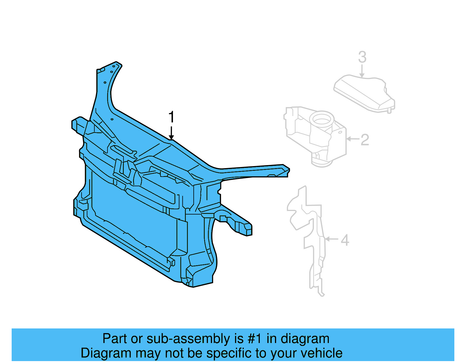 Radiator Support 1K0-805-588-T - View 9