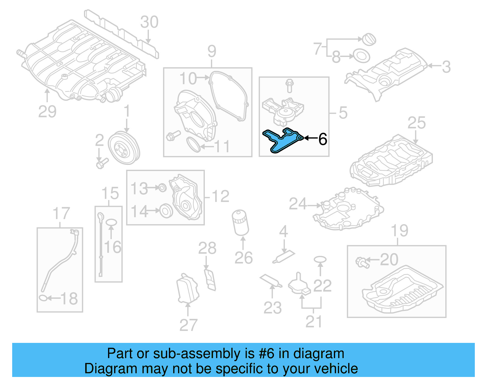 Engine Crankcase Vent Valve Seal 06H-103-484-A - View 10