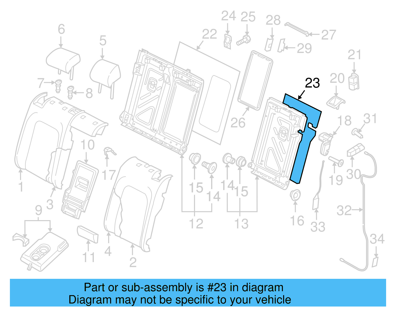 Seat Back Panel 5GM-885-753-CA9 - View 21
