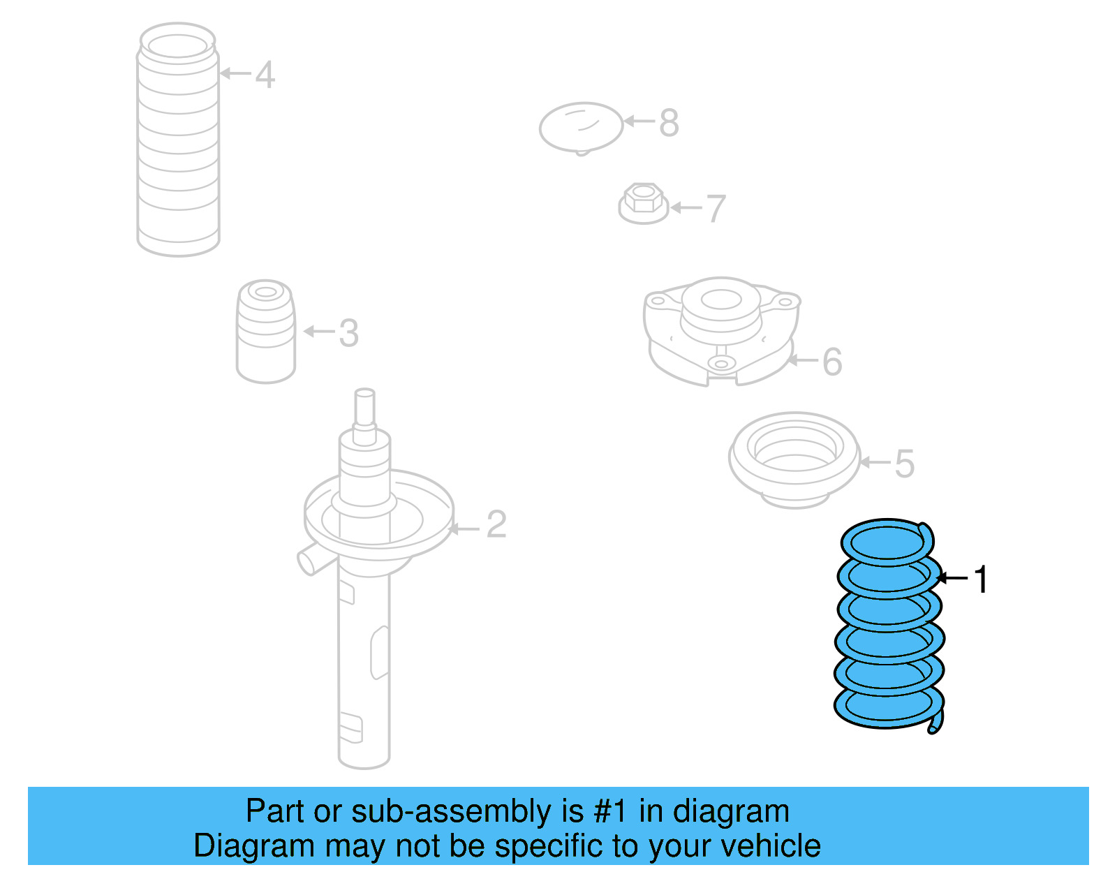 Coil Spring 1K0-411-105-JD - View 4