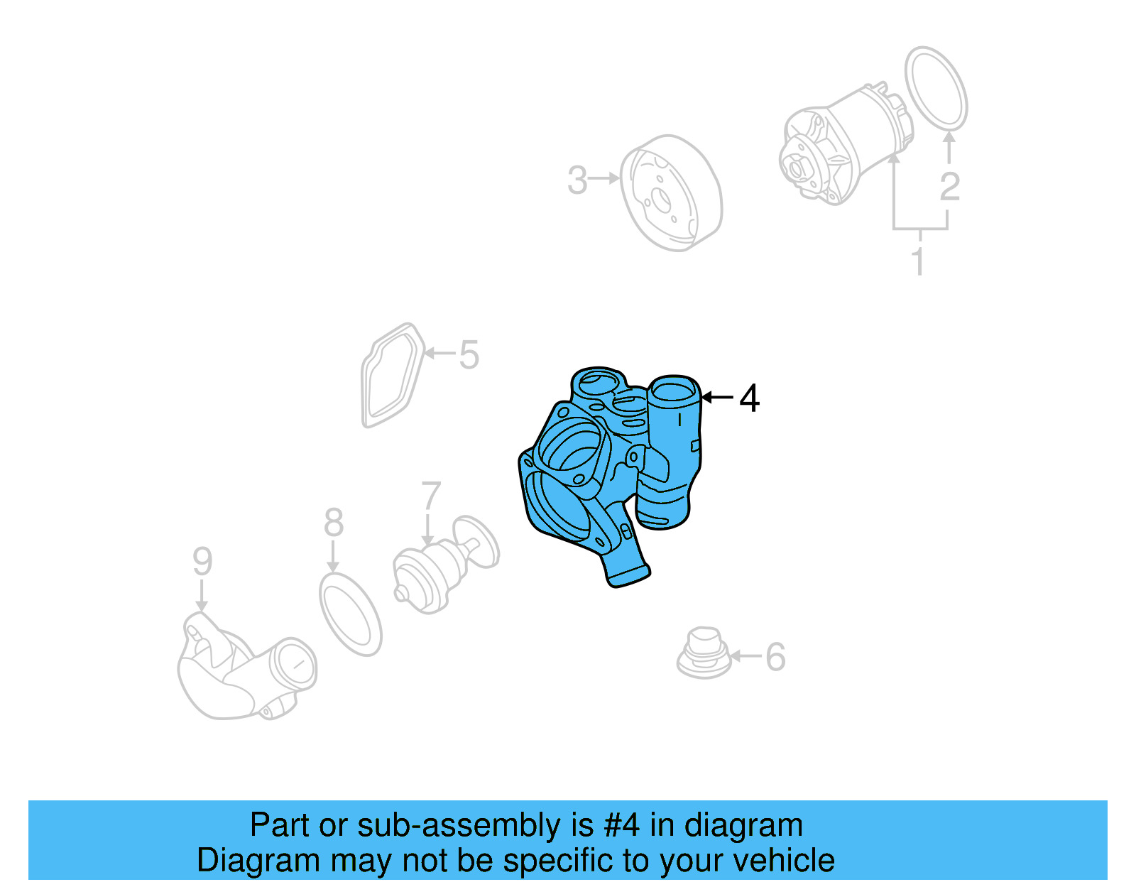 Thermostat Housing 022-121-117-C - View 22