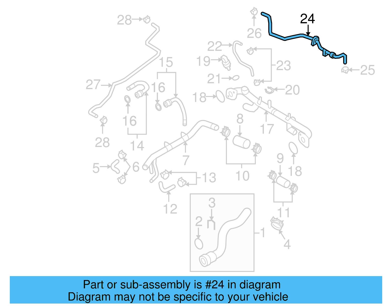 Reservoir Hose 7L6-122-447-BK - View 6