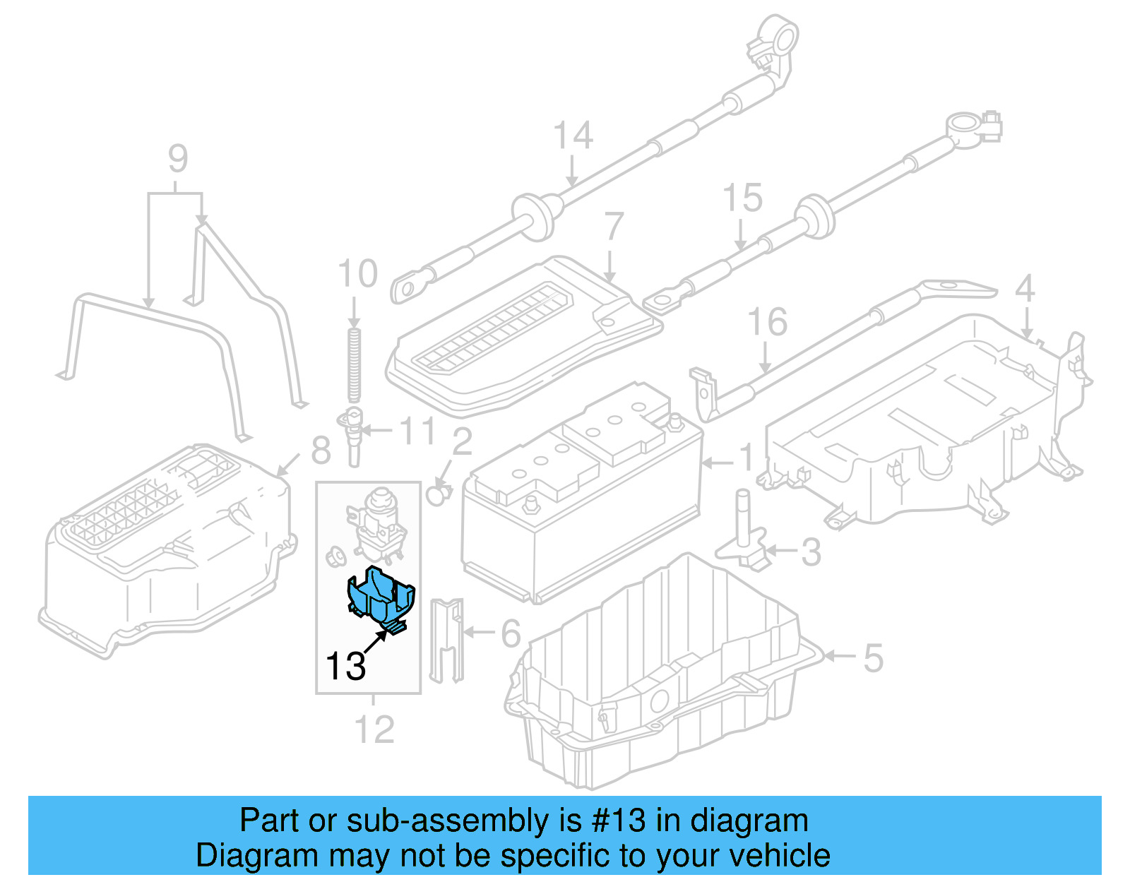 Battery Relay Cap 3D0-919-083 - View 6