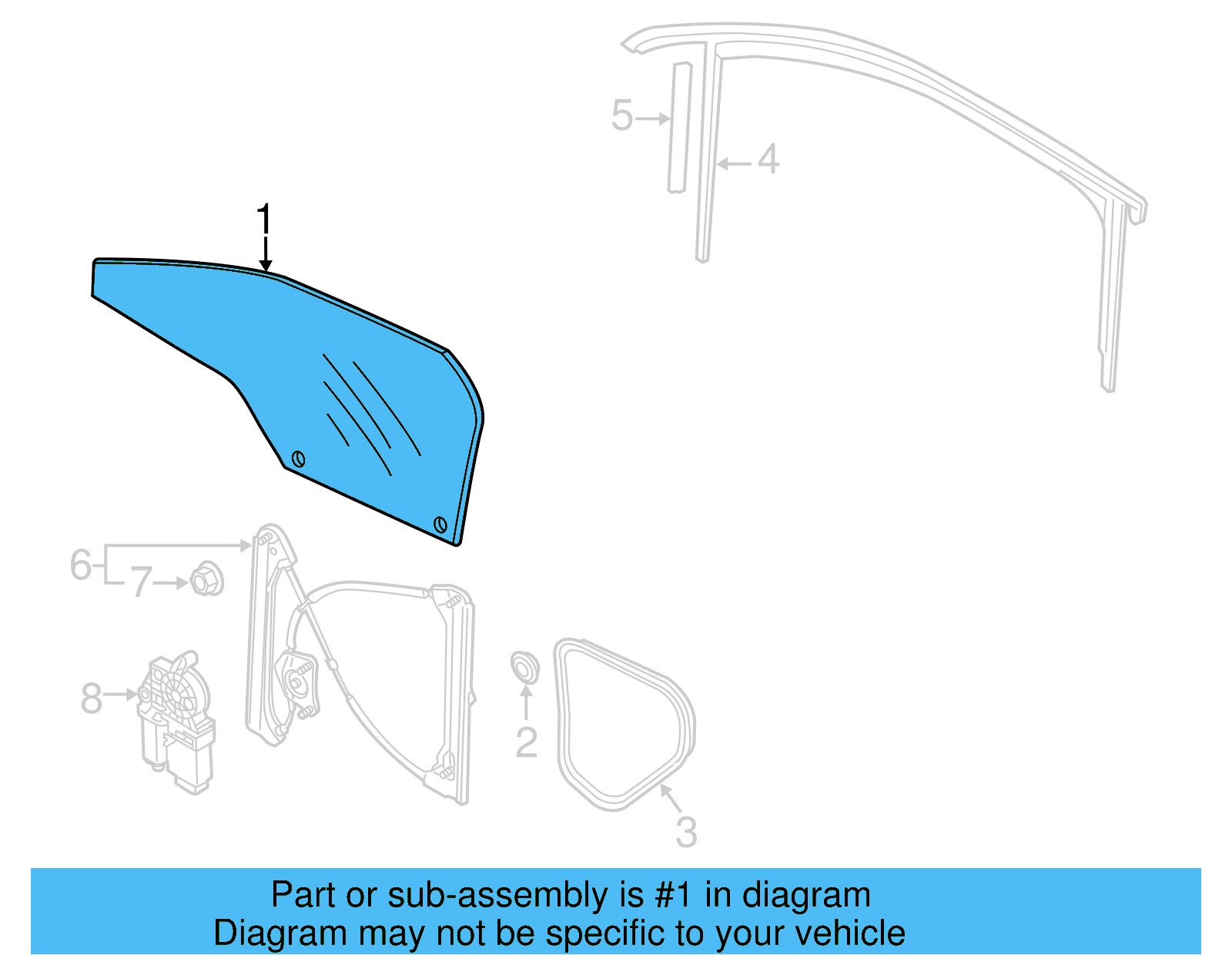 Door Glass 561-845-201 - View 7