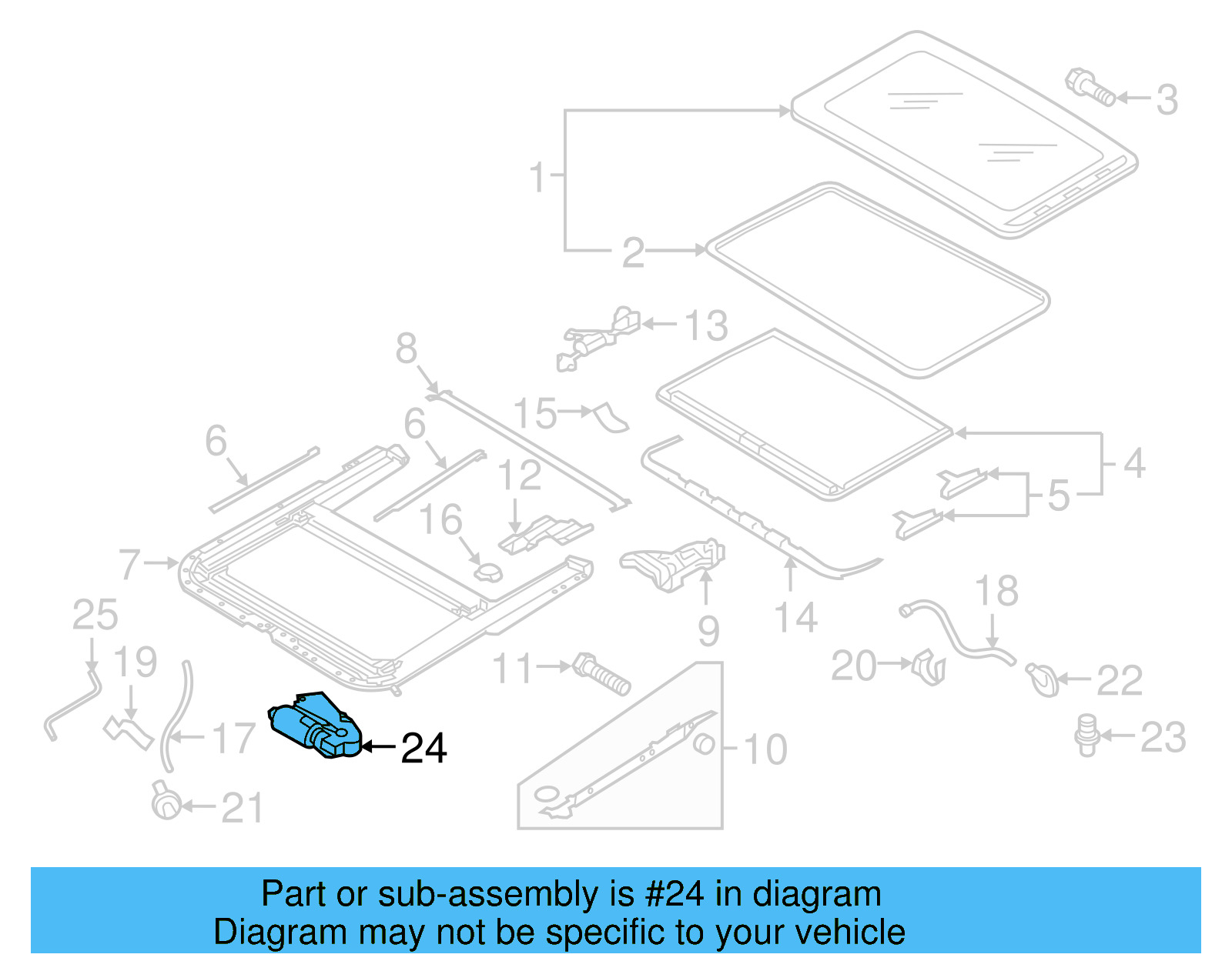 Sunroof Motor 5K0-959-591-A - View 9