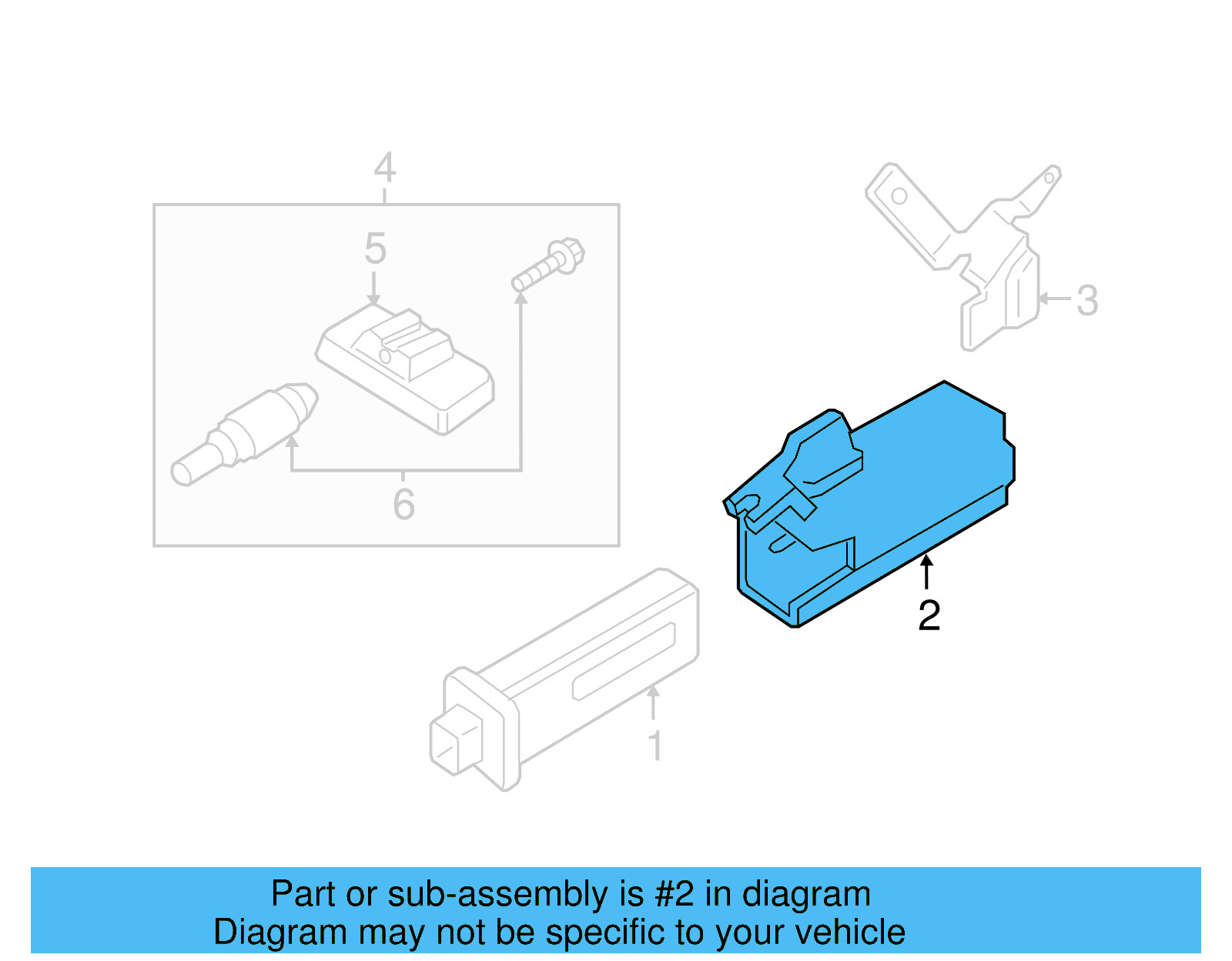 Control Module Holder 95B-907-324-B - View 6