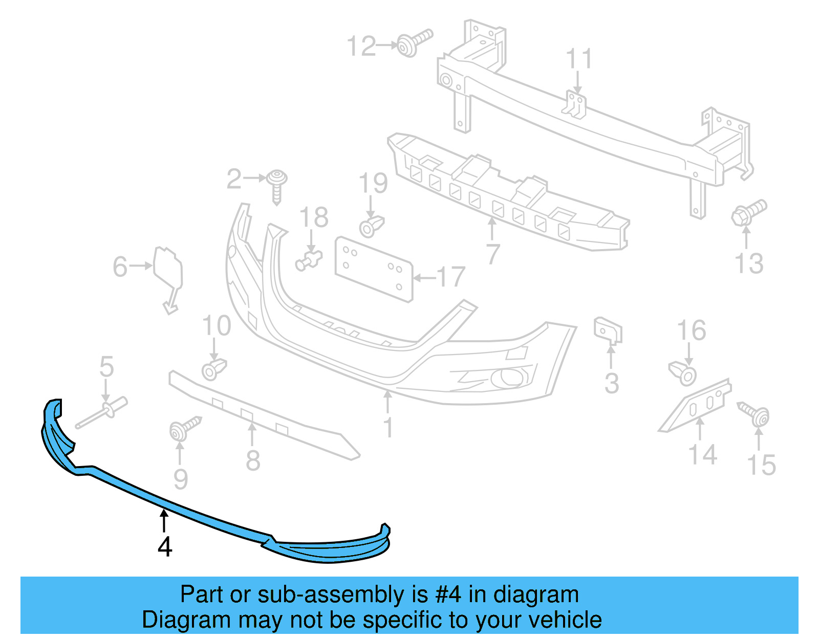 Lower Deflector 5N0-805-903-AE-9B9 - View 3