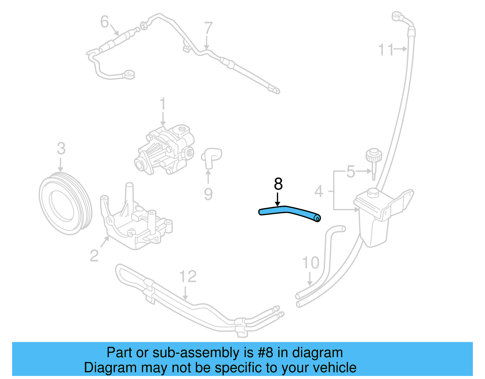 Power Steering Suction Hose 8D0-422-887-L - View 8