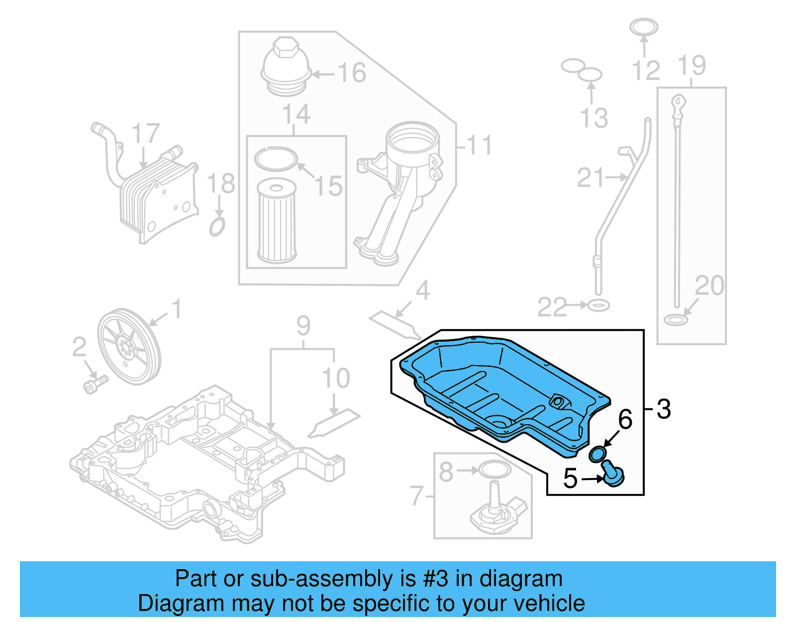 Oil Pan 079-103-602-AT - View 5