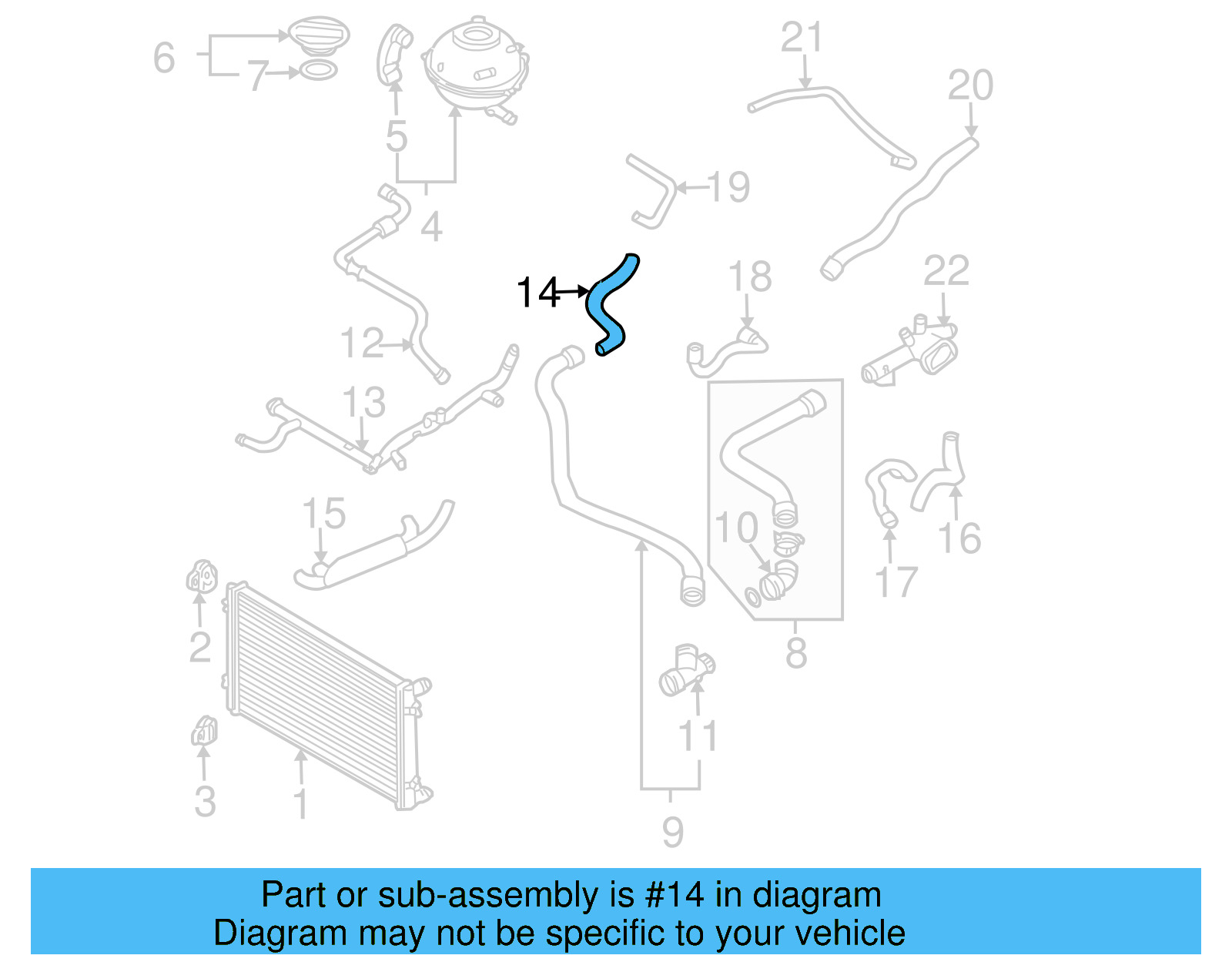Hose 1C0-121-086-K - View 2