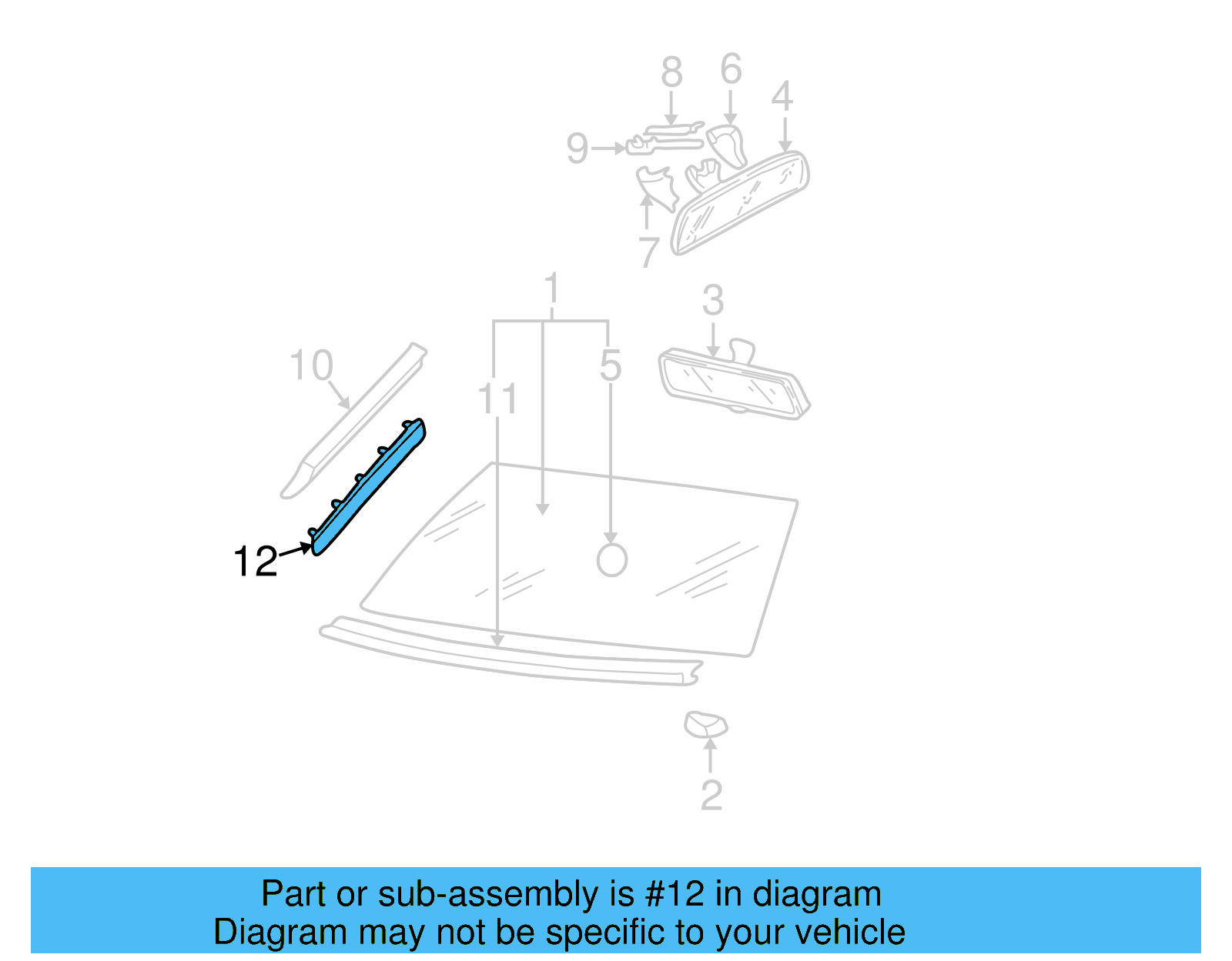 Reveal Molding Retainer Strip 3B0-854-541-B-B41 - View 4