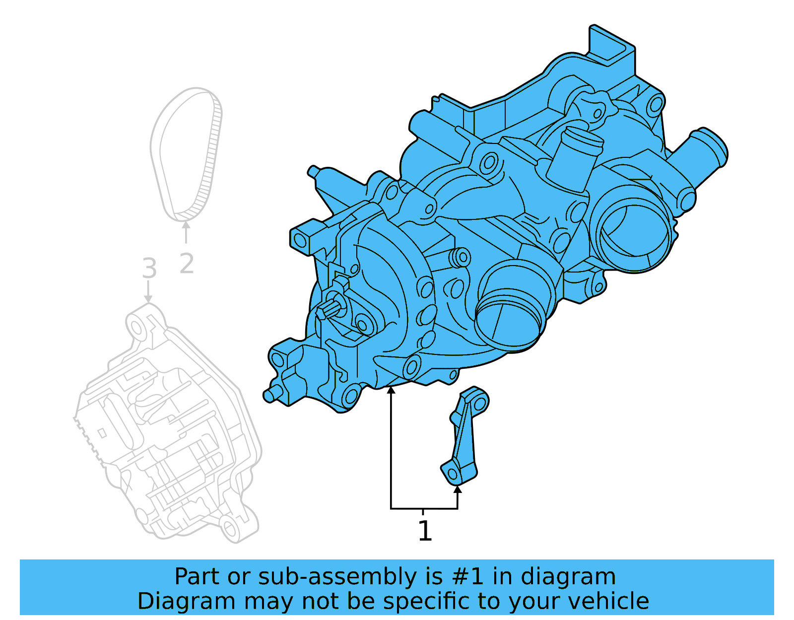 Water Pump Assembly 05E-121-111-AB - View 5