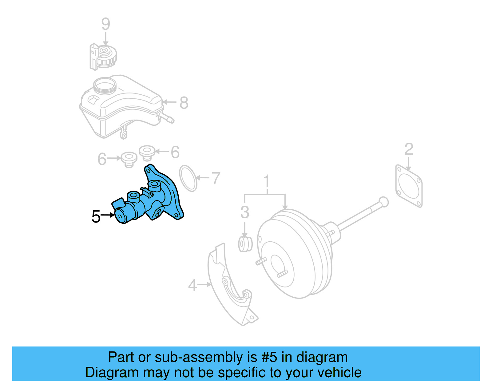 Master Cylinder 1K1-614-019-K - View 15