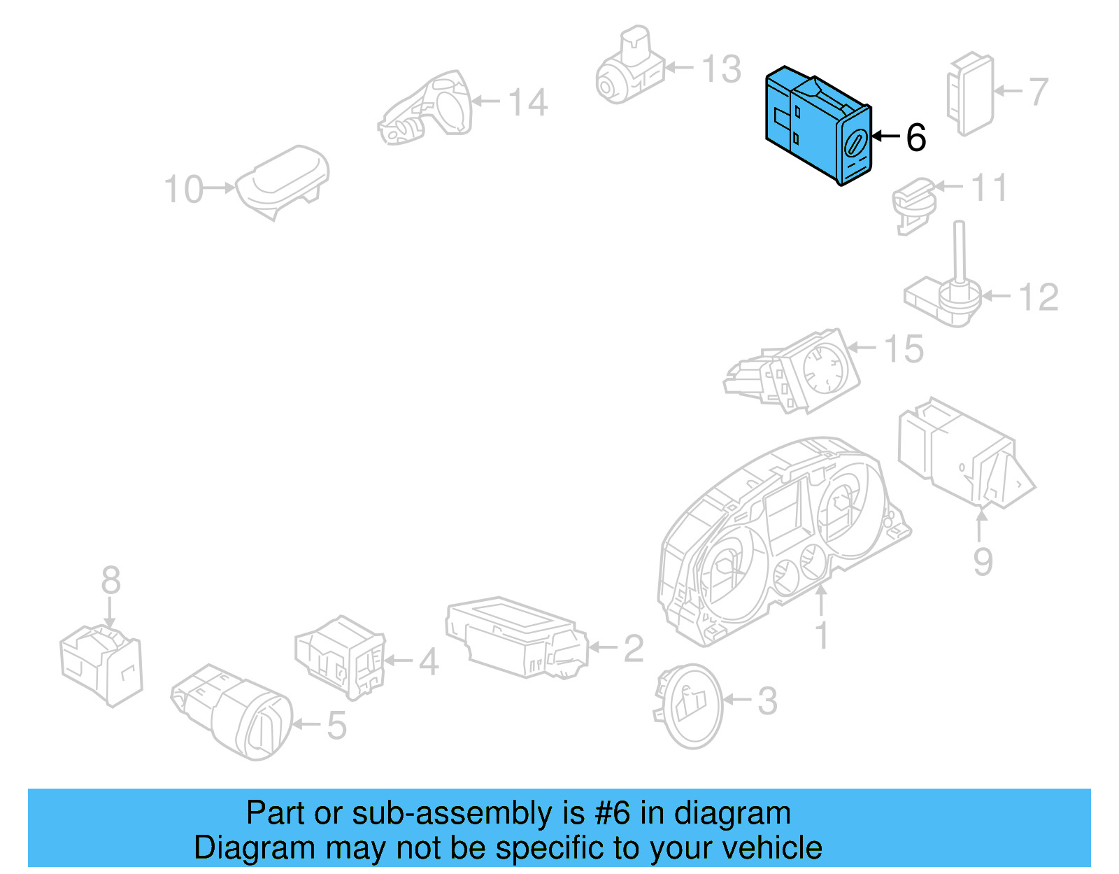 Air Bag Switch 3C0919237B9B9 - View 6