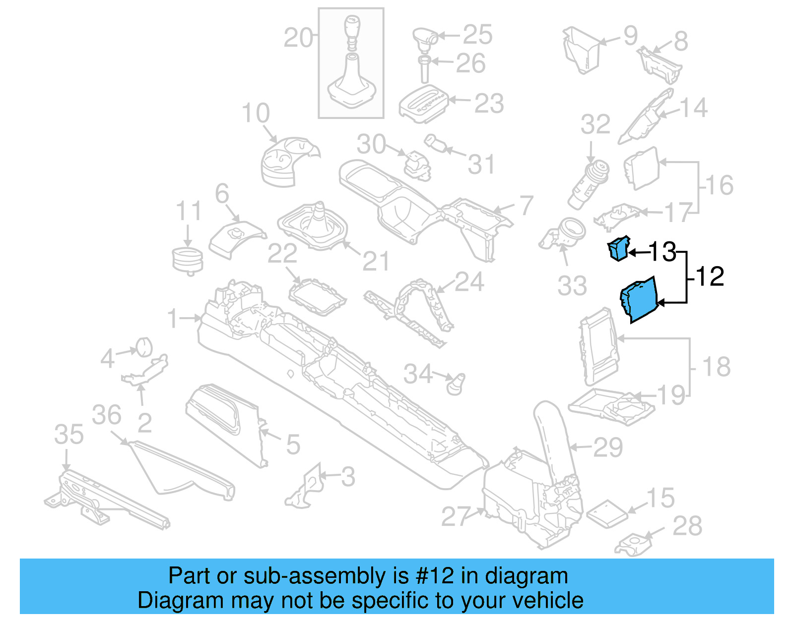 Ashtray Assembly 1C0-857-301-H-2QL - View 16