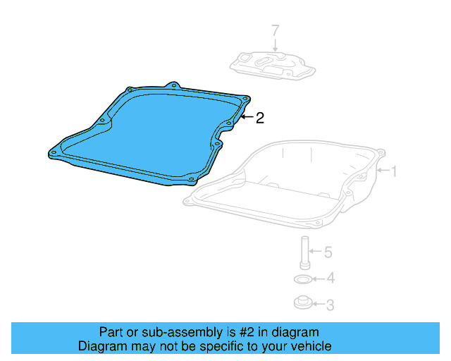Transmission Oil Pan Gasket 09M-321-370-A - View 2