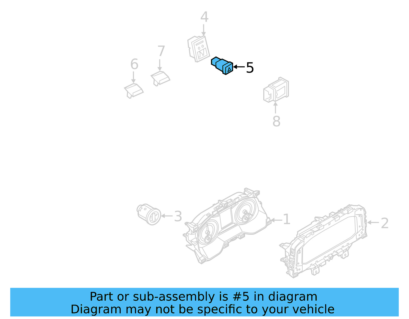 Hazard Switch 17A-953-509-A-ECU - View 15