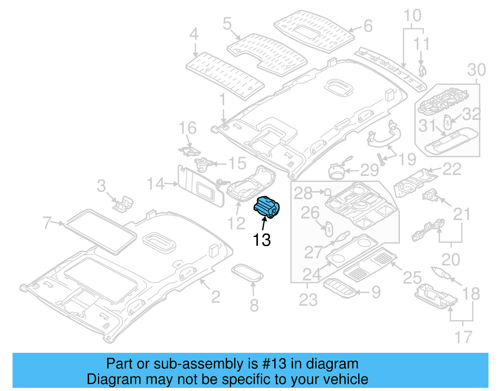 Console Compartment 1K0-868-837-E-7G8 - View 18
