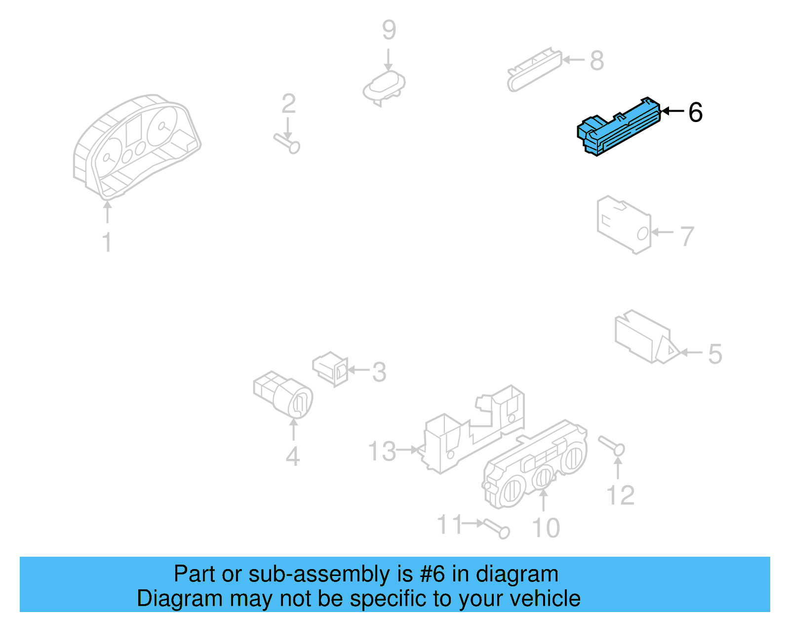 Air Bag Lamp 5N0-919-234-1QB - View 4