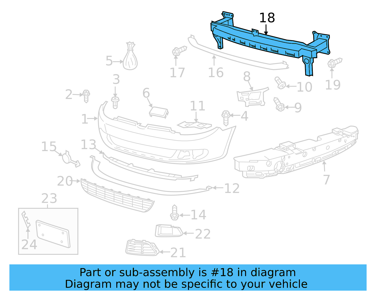 Impact Bar 5K0-807-109-R - View 4