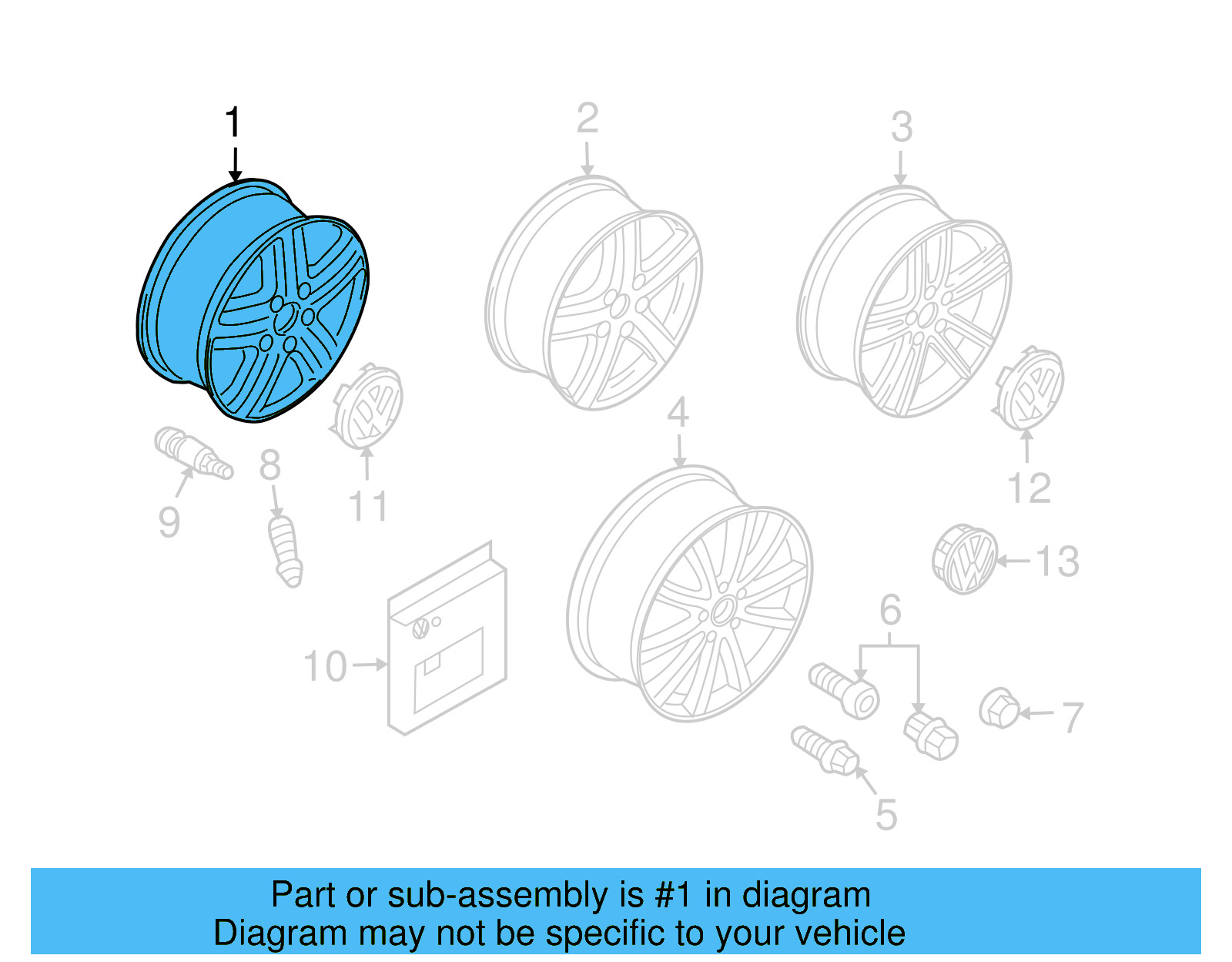 Wheel, Alloy 7L6-601-025-D-Z31 - View 10