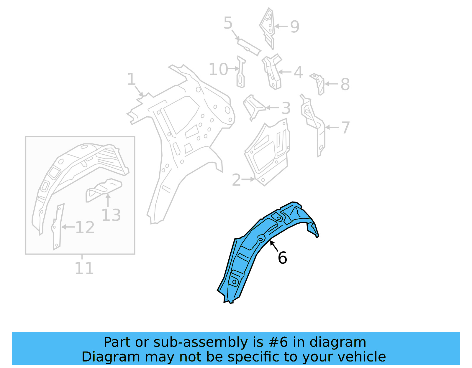 Outer Wheelhouse 3CN-809-411-A - View 4