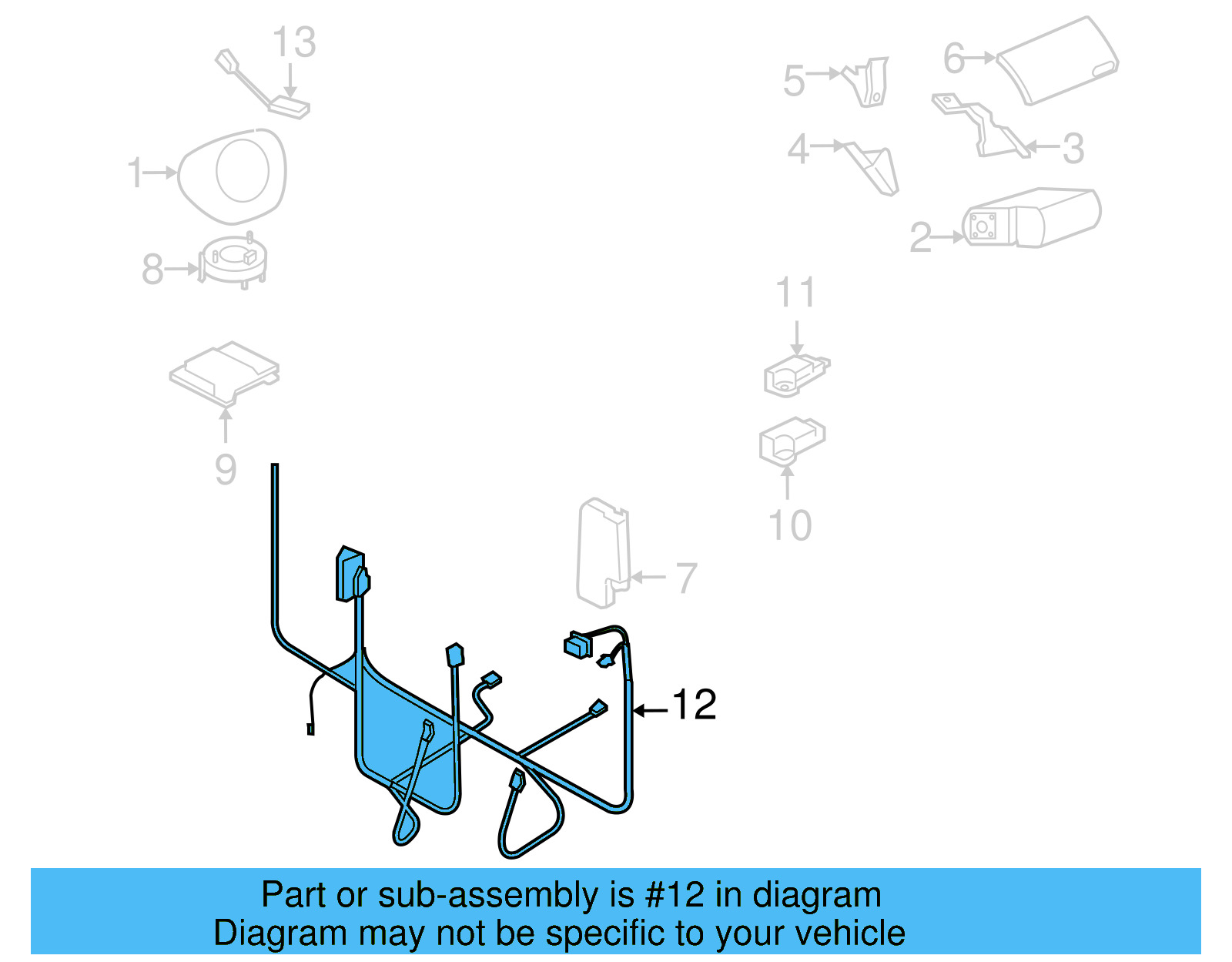 Air Bag Harness 1C0-971-582-A - View 7
