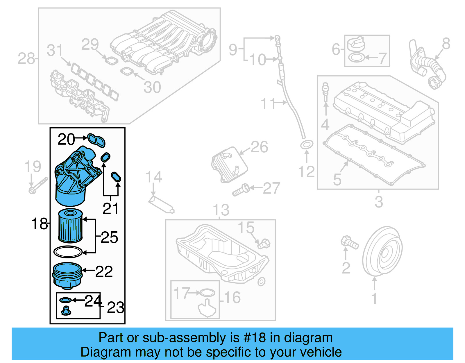 Oil Filter Housing 03H-115-403-AA - View 13