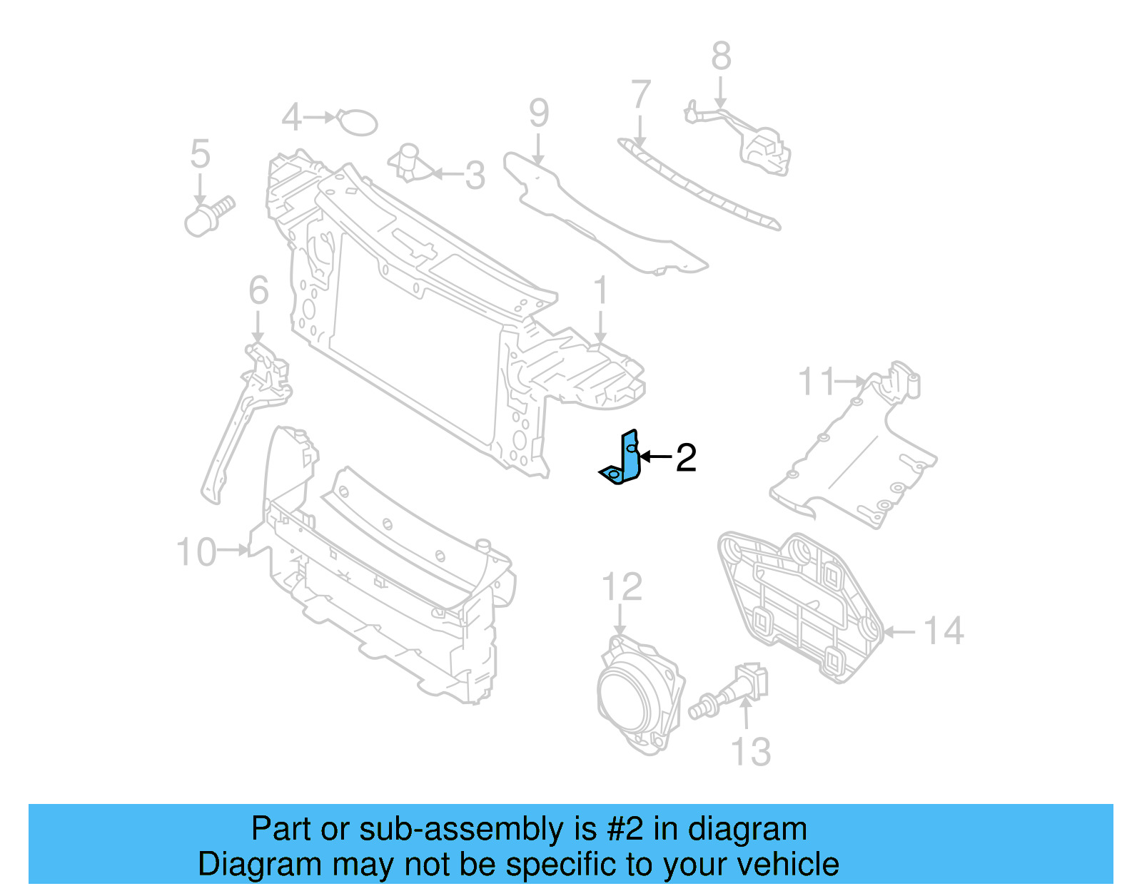 Radiator Support Bracket 7L6-805-609 - View 5