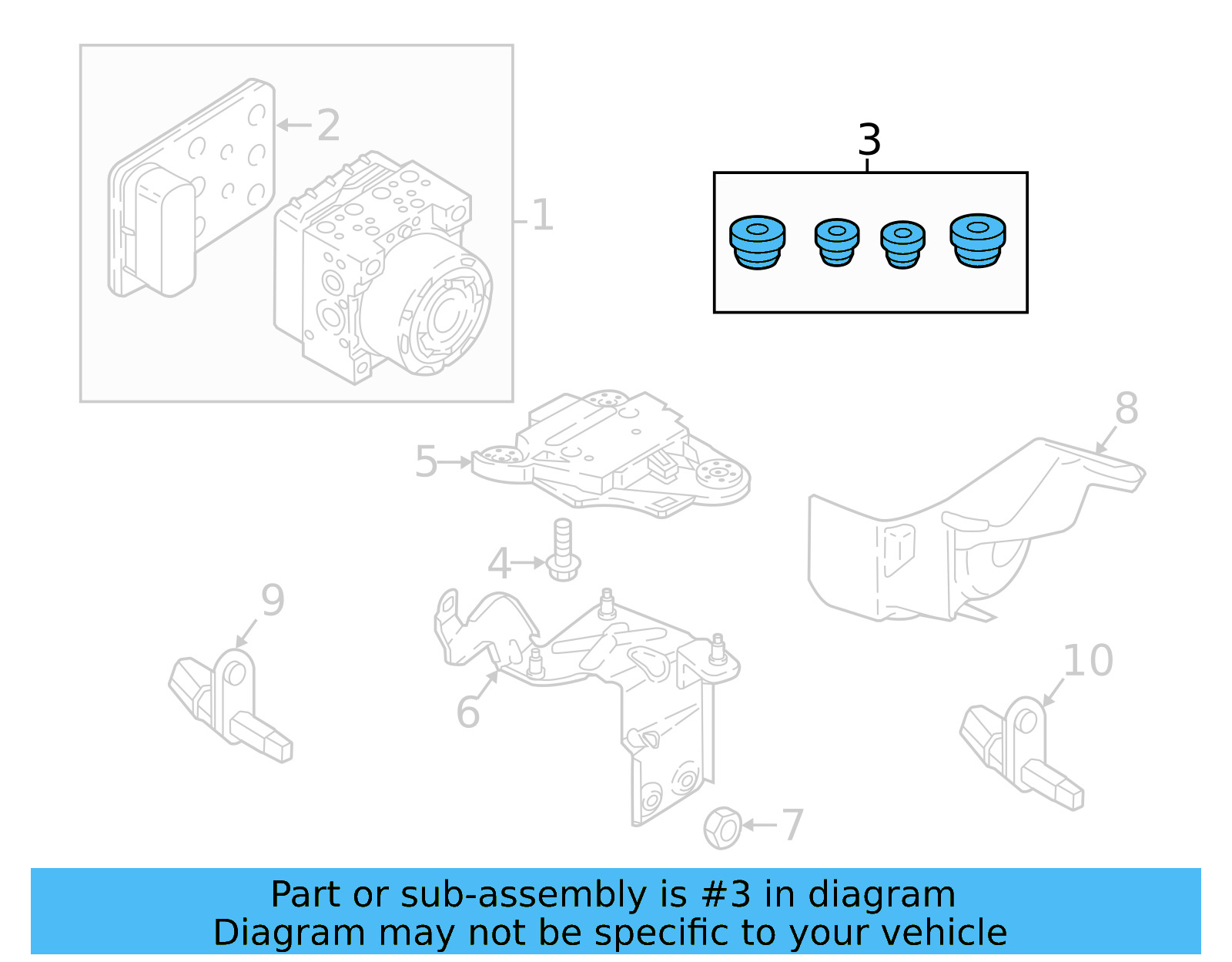 ABS Pump Assembly Mount Kit 5Q0-698-311 - View 14