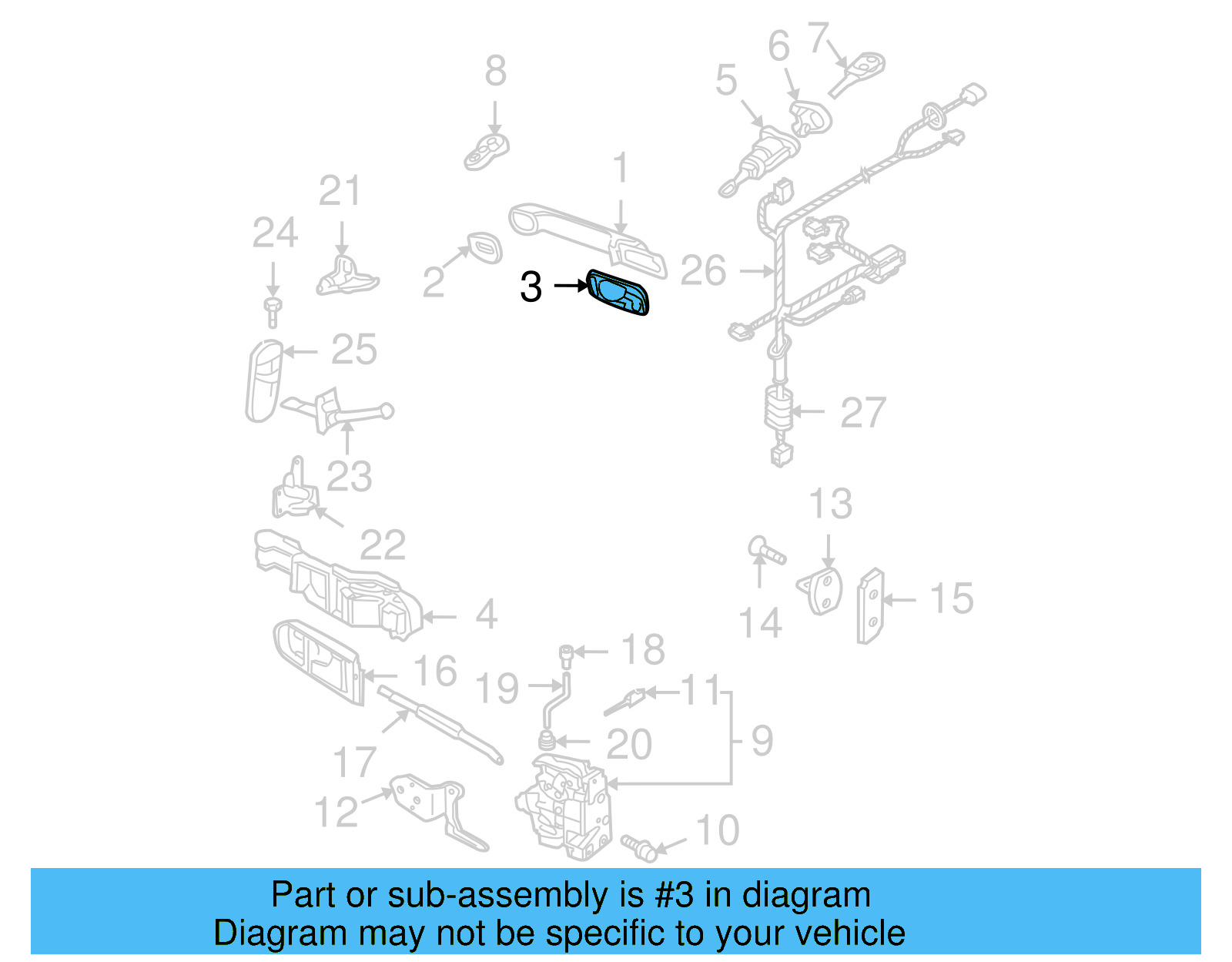 Handle, Outside Packing 1C0-837-211-A - View 11