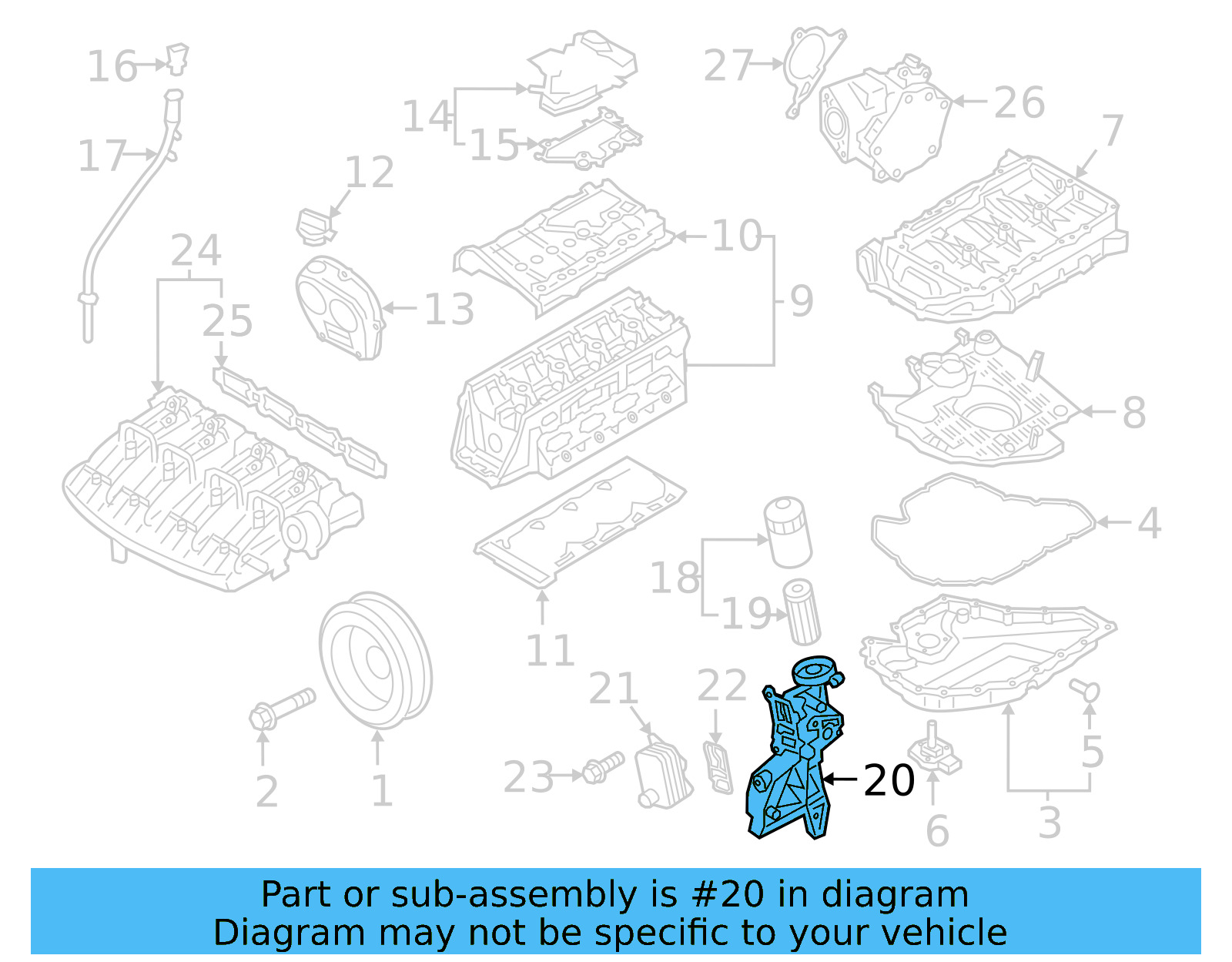 Alternator Bracket 06L-903-143-S - View 9