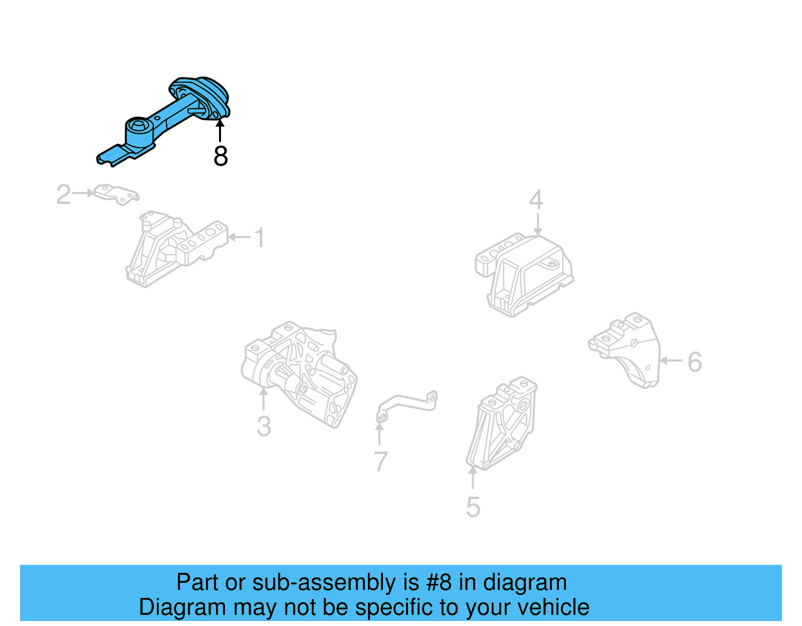 Rear Support 1J0-199-851-AB - View 17