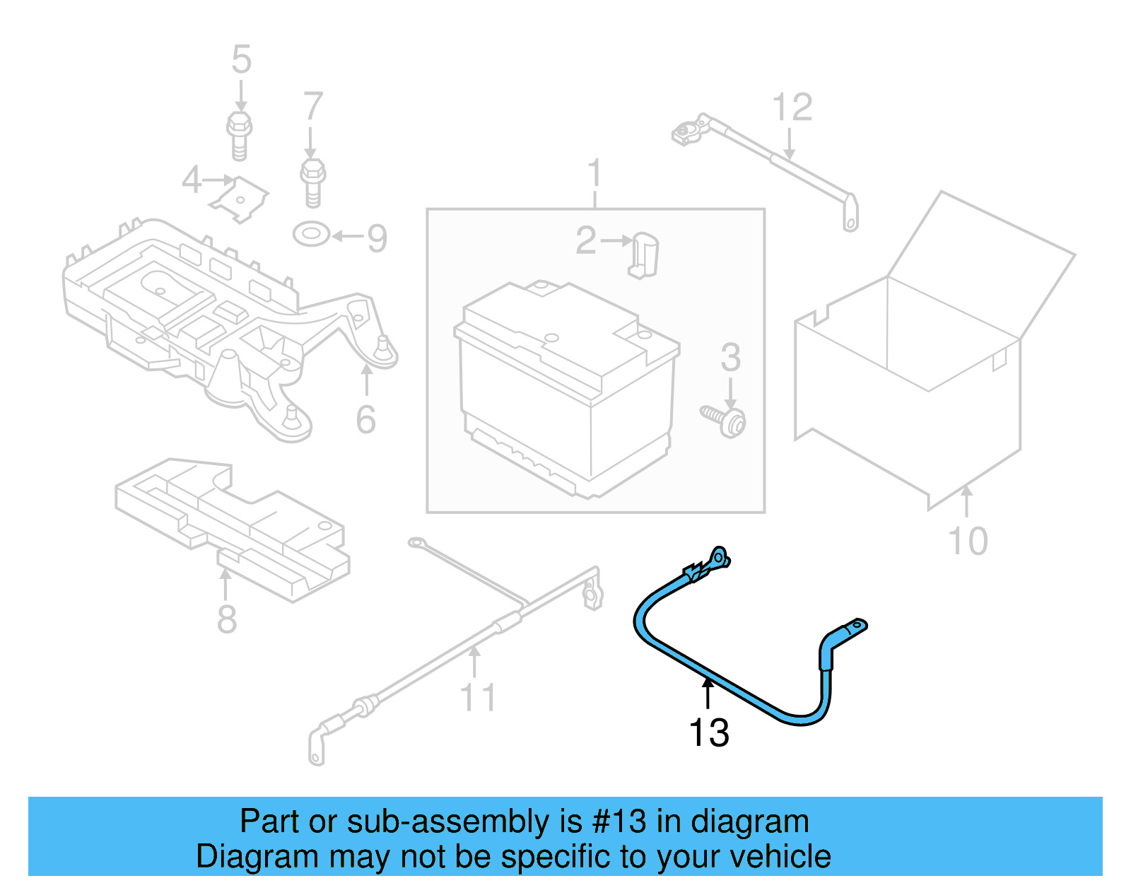 Ground Cable 5N0-971-250-AM - View 3
