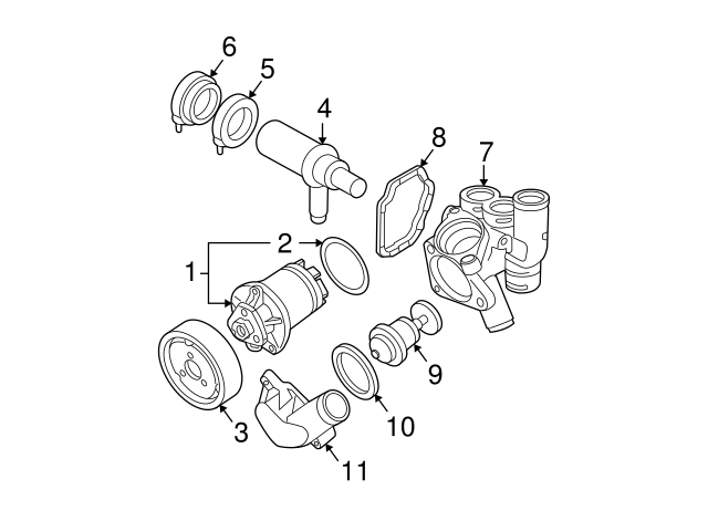 Engine Coolant Thermostat Gasket N-901-368-02