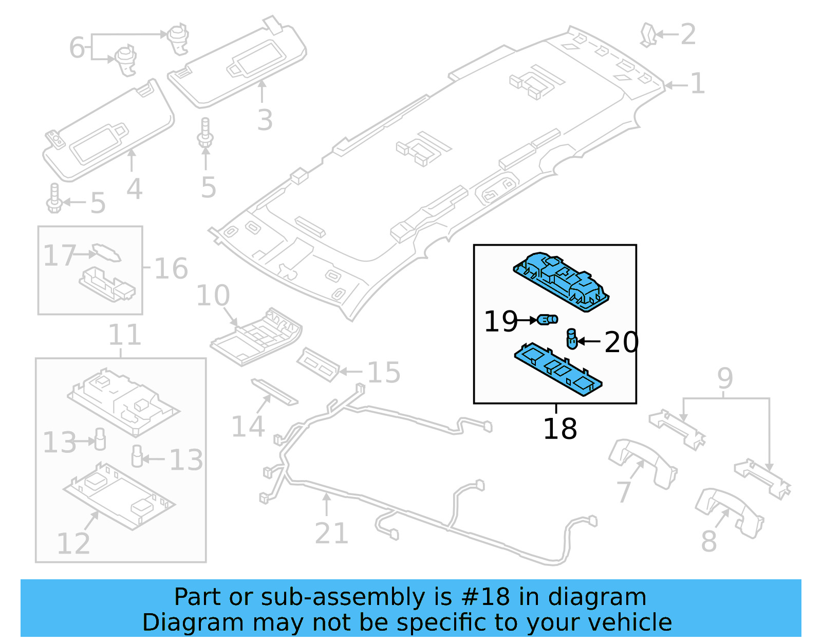 Dome Lamp Assembly 3CN-947-290-ZA2 - View 10