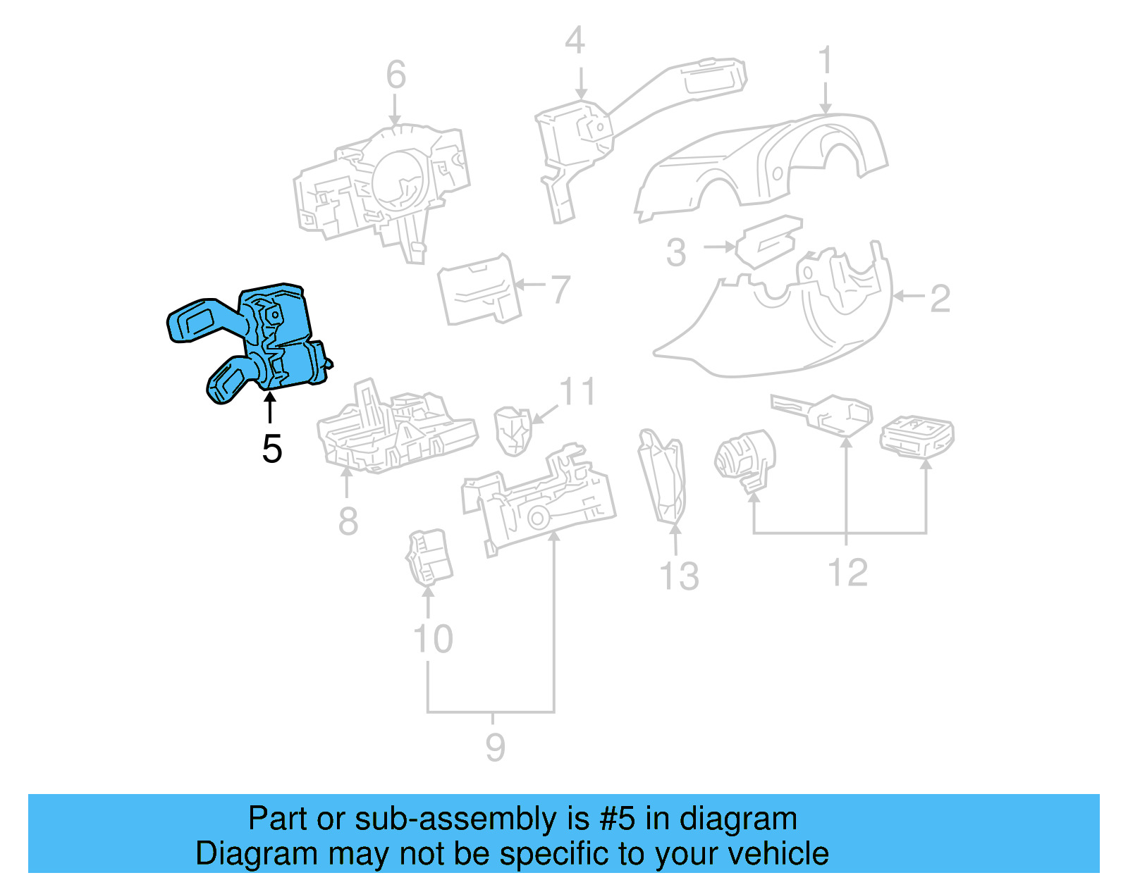 Signal Switch 8P0-953-513-D-9B9 - View 10