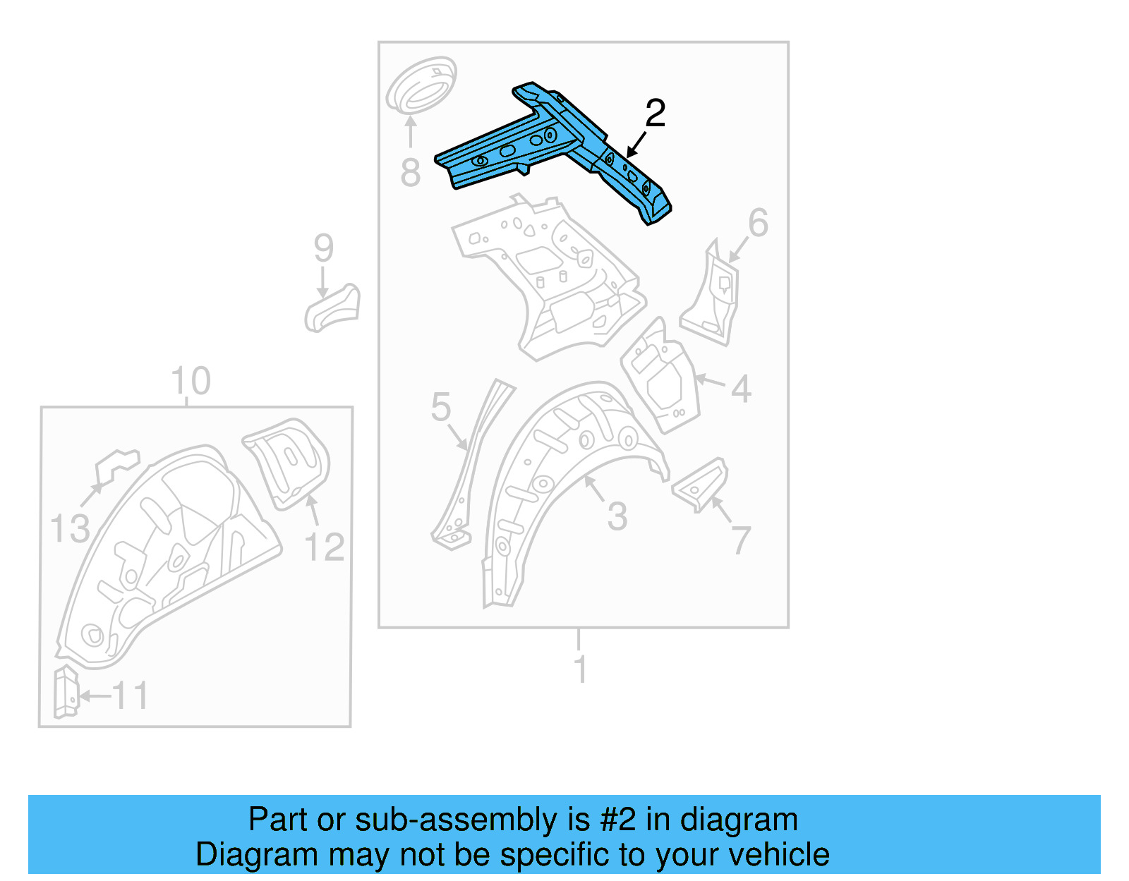 Pillar Reinforced 5G4-809-123 - View 9