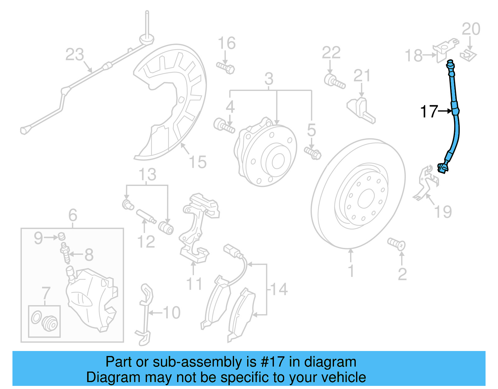 Brake Hose 5C0-611-701-A - View 22