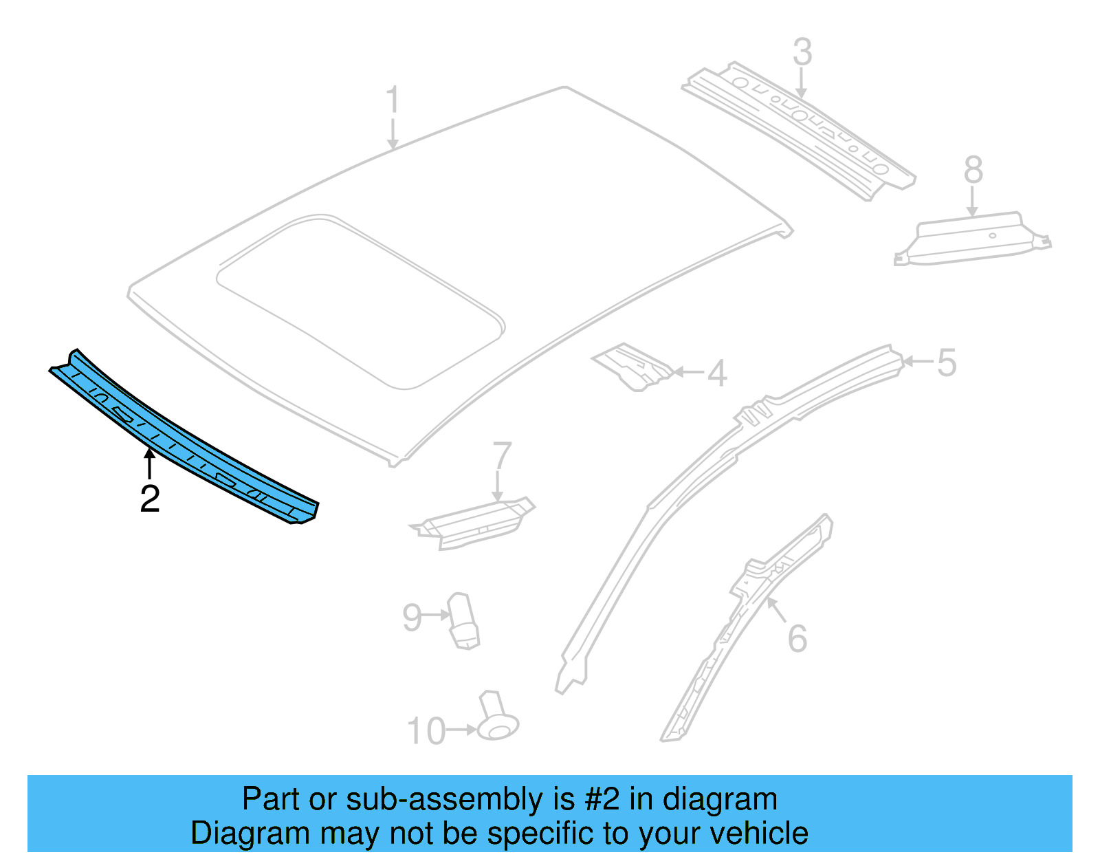 Windshield Header 5C6-817-123 - View 8