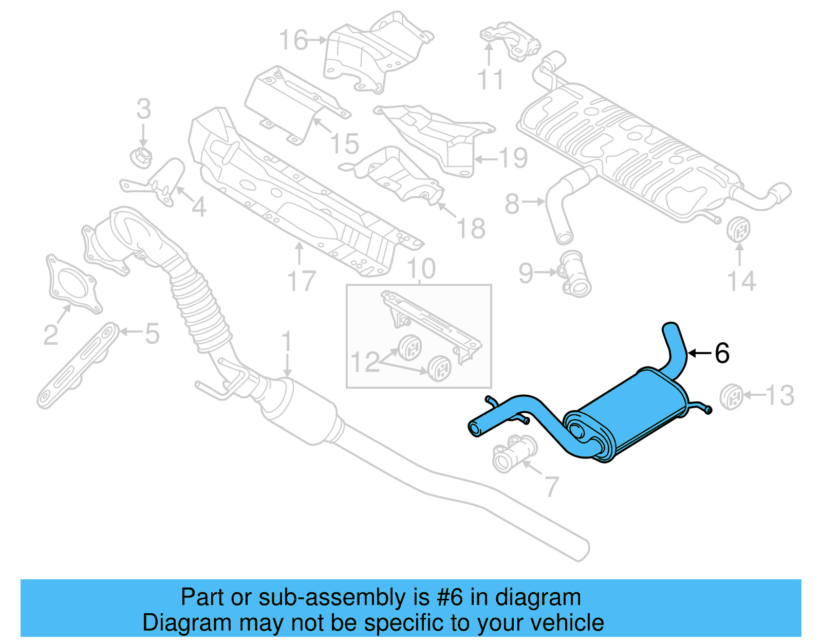 Front Muffler 5C5-253-209-L - View 4