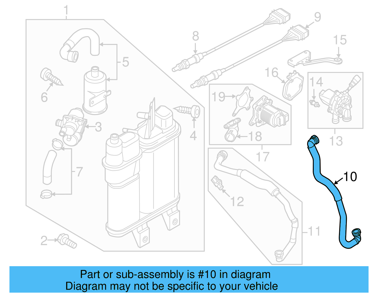 Secondary Air Injection Pump Hose 1K0-131-149-H - View 17