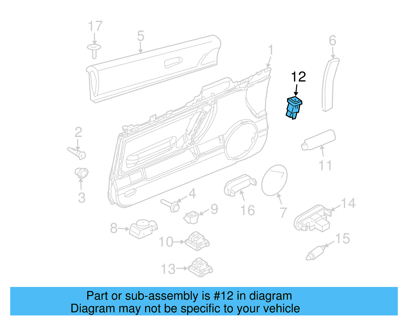 Lock Switch 1C0-962-125-B-01C - View 12
