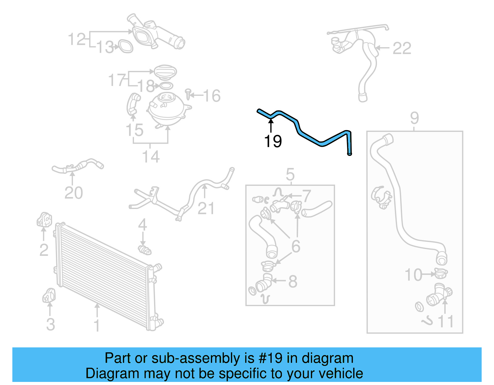 Overflow Hose 1J0-121-447-AK - View 9