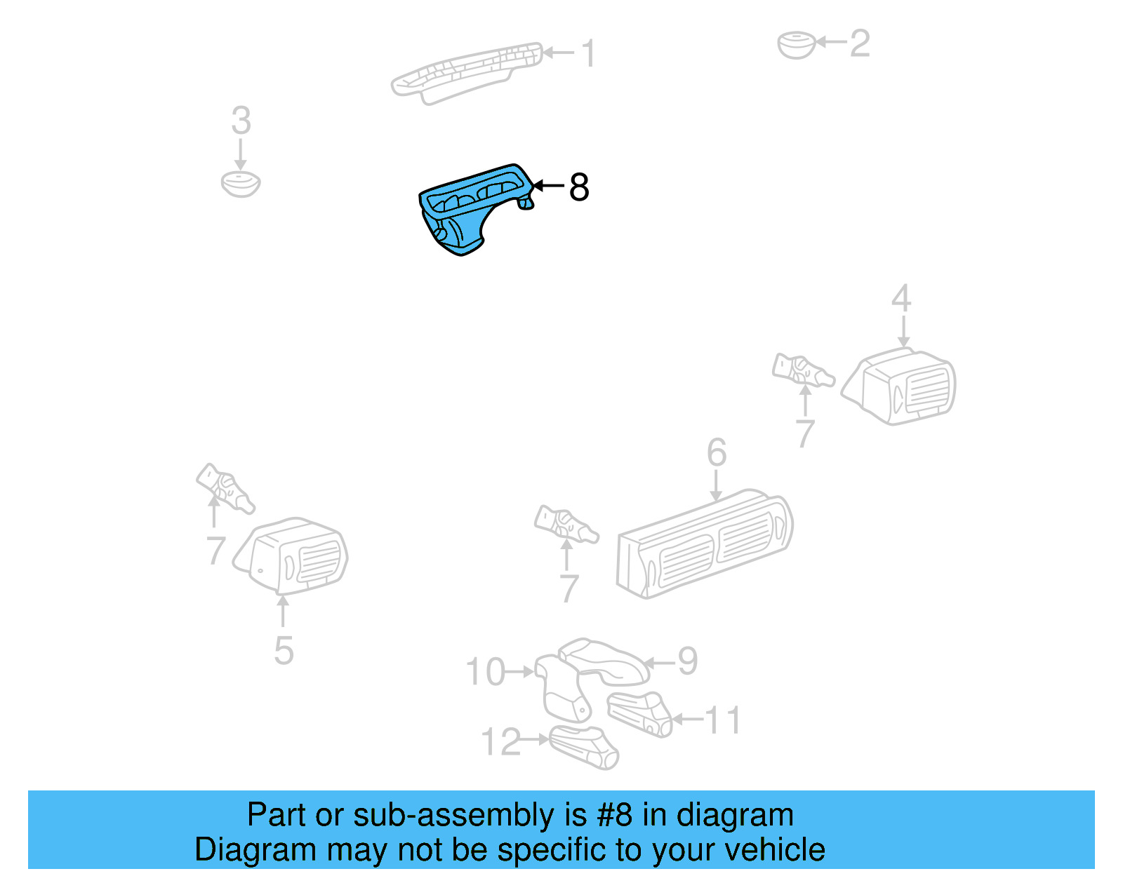 Defroster Duct 3B1-819-081-C - View 17